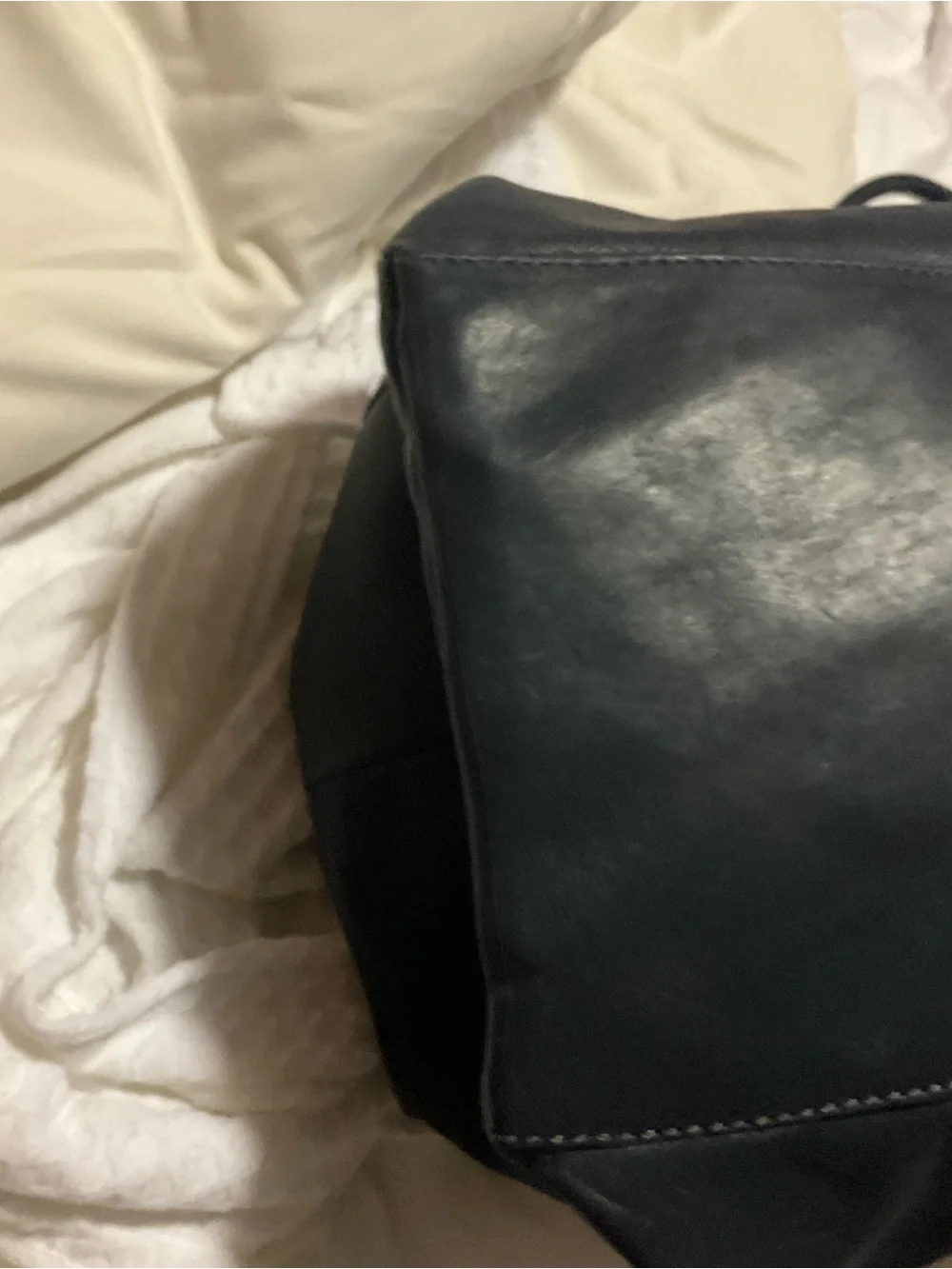 HOBO navy Leather Hobo Bag